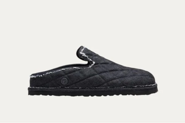 Eliscu Quilted Denim Slide Mules